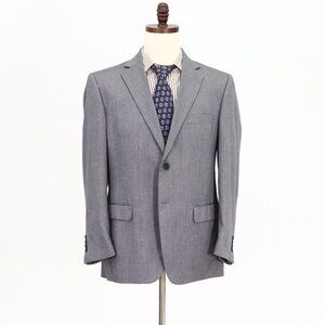 Stafford 40R Gray Solid 2-Button Sport Coat Blazer Jacket B106
